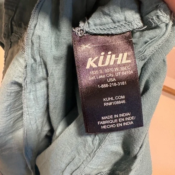 KUHL Teal Sleeveless Cotton Tank Top - Picture 3 of 5